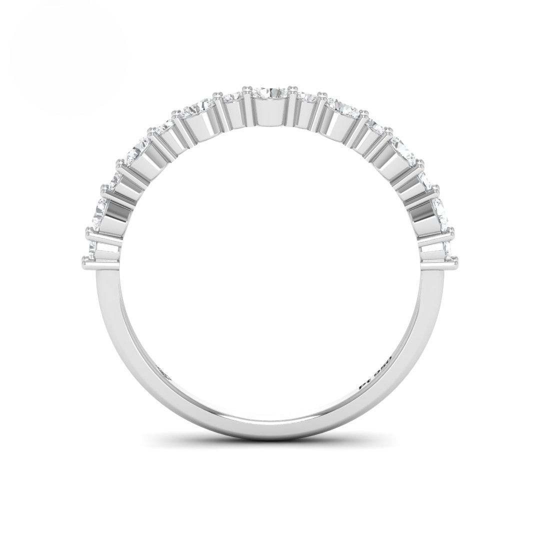 Ingrid Round Cut Diamond Wedding Band