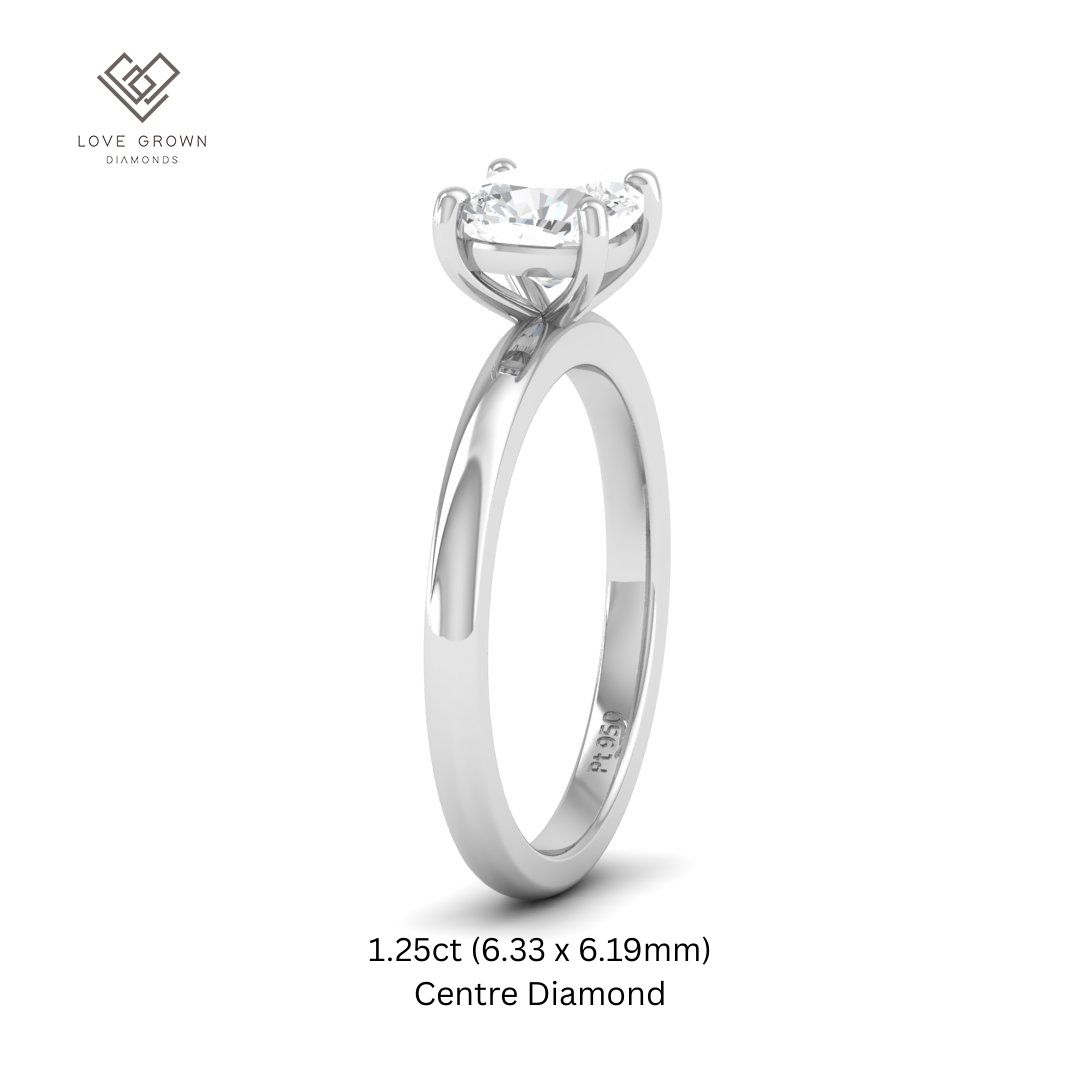 Noémie Solitaire Cushion Cut With Diamond Engagement Ring