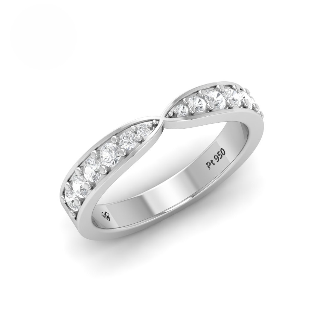 Laura Round Cut Diamond Wedding Band