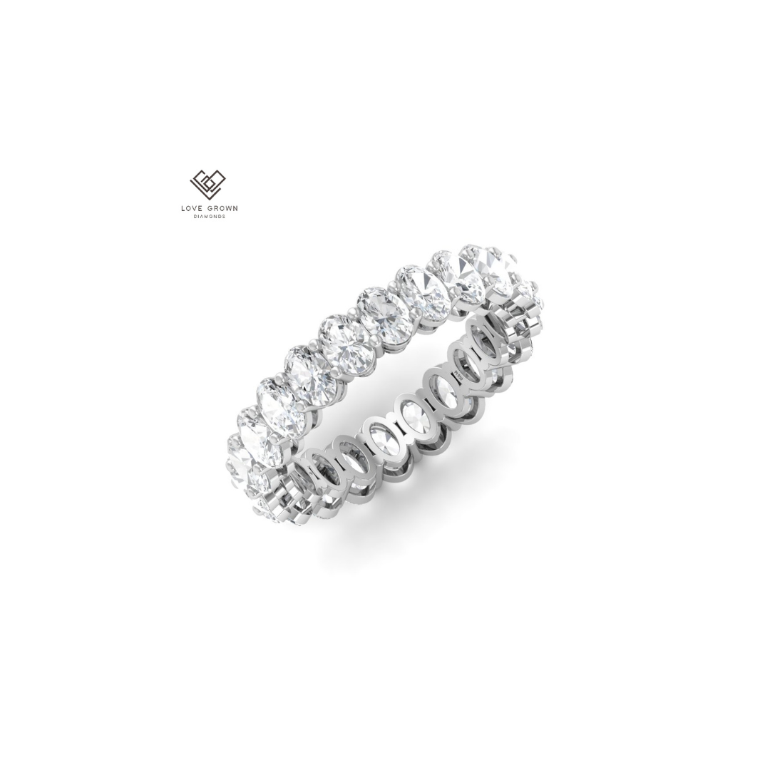 Vivian Oval cut wedding band 3.00 Ct