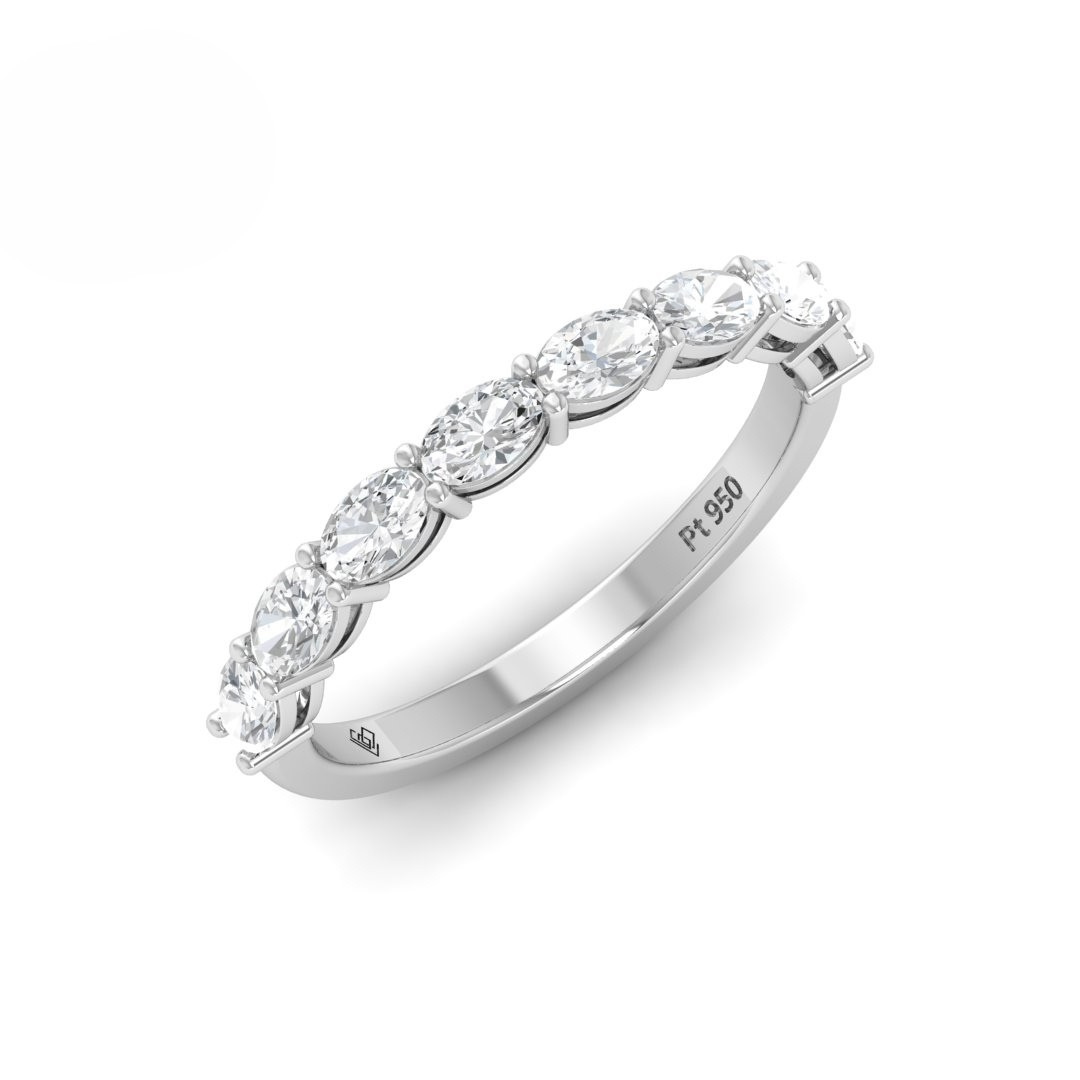 Cordelia Oval Cut Diamond Wedding Band