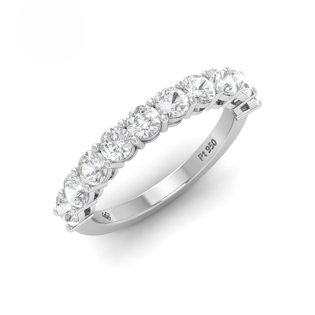 Sophie Round cut wedding band 1.50 Ct