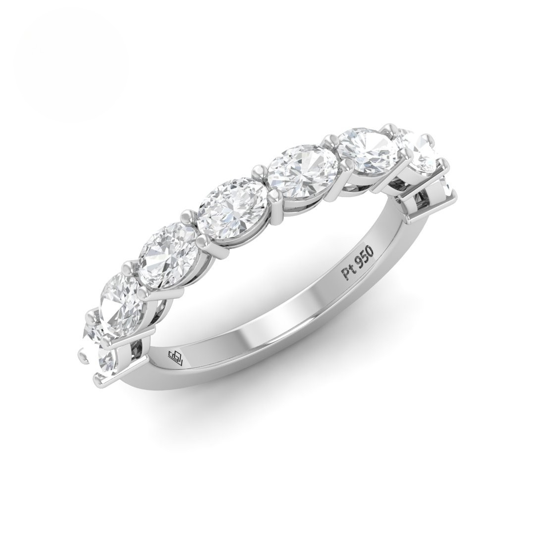 Josephine Oval Cut Diamond Wedding Band