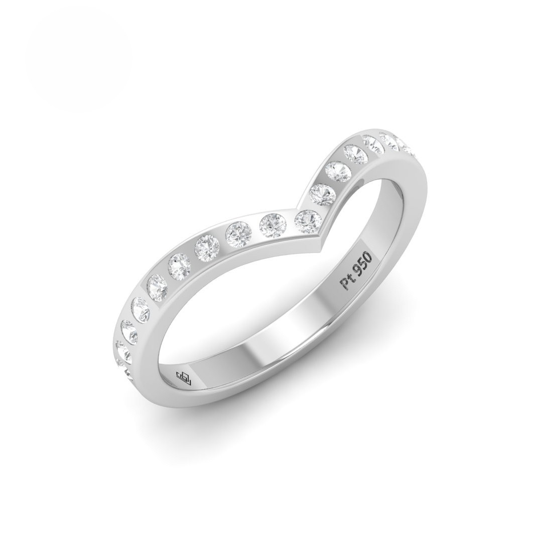 Béatrice Round Cut Diamond Wedding Band