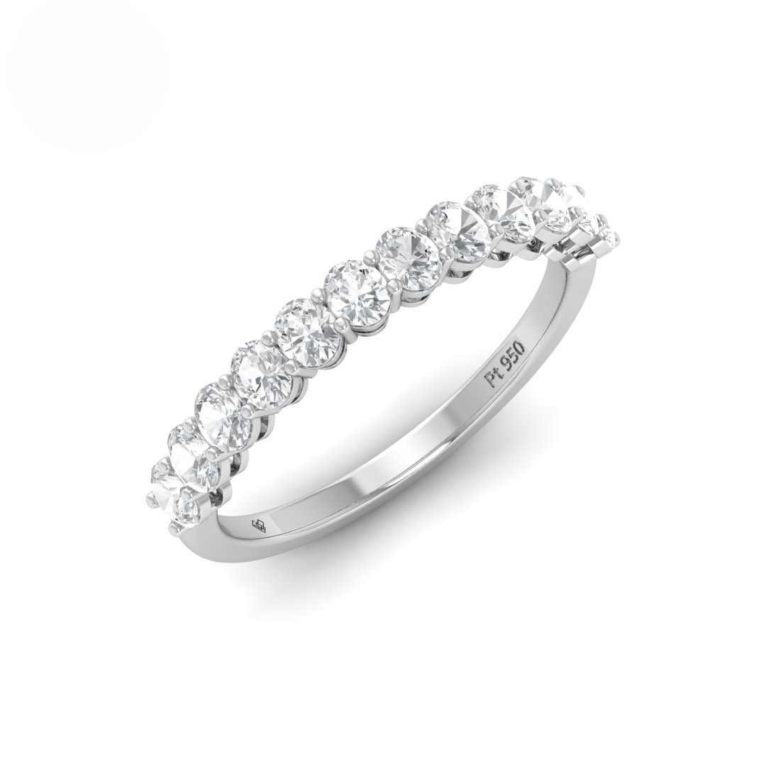 Stella Oval cut wedding band 1.00 Ct