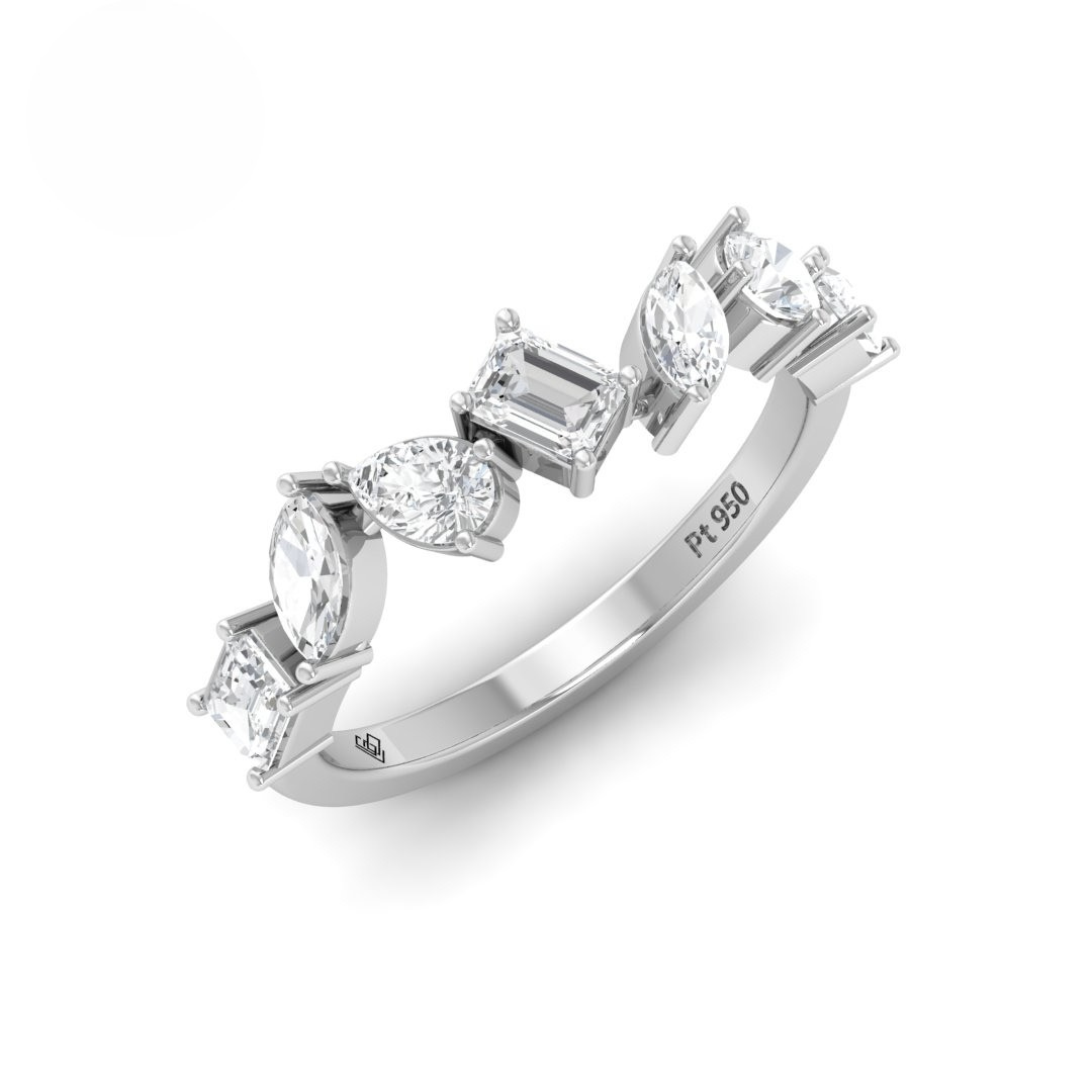 Angèle 7 Stone Diamond Wedding Band