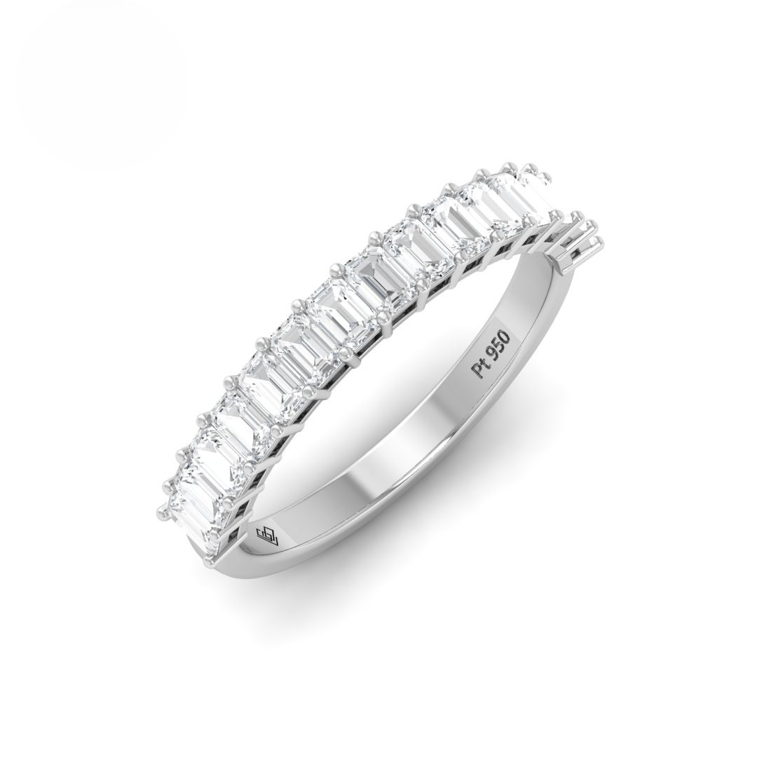 Eve Emerald cut wedding band 1.50 Ct