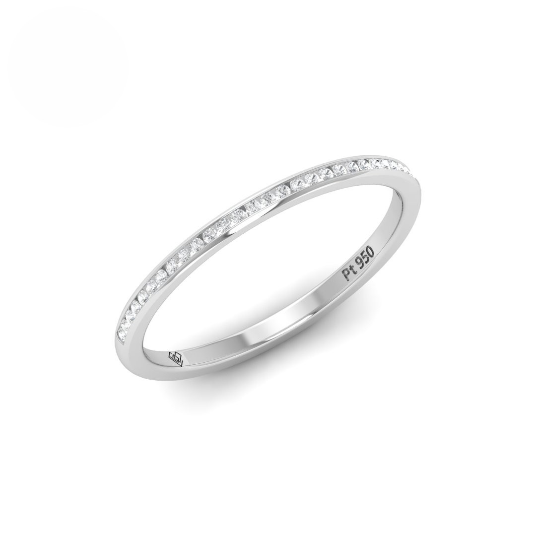 Thea Round Cut Diamond Wedding Band