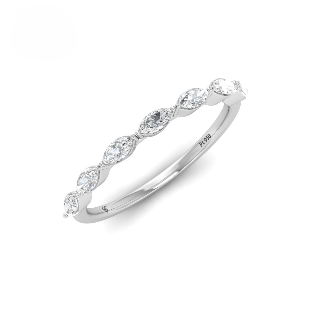 Alice Marquise Cut Diamond Wedding Band