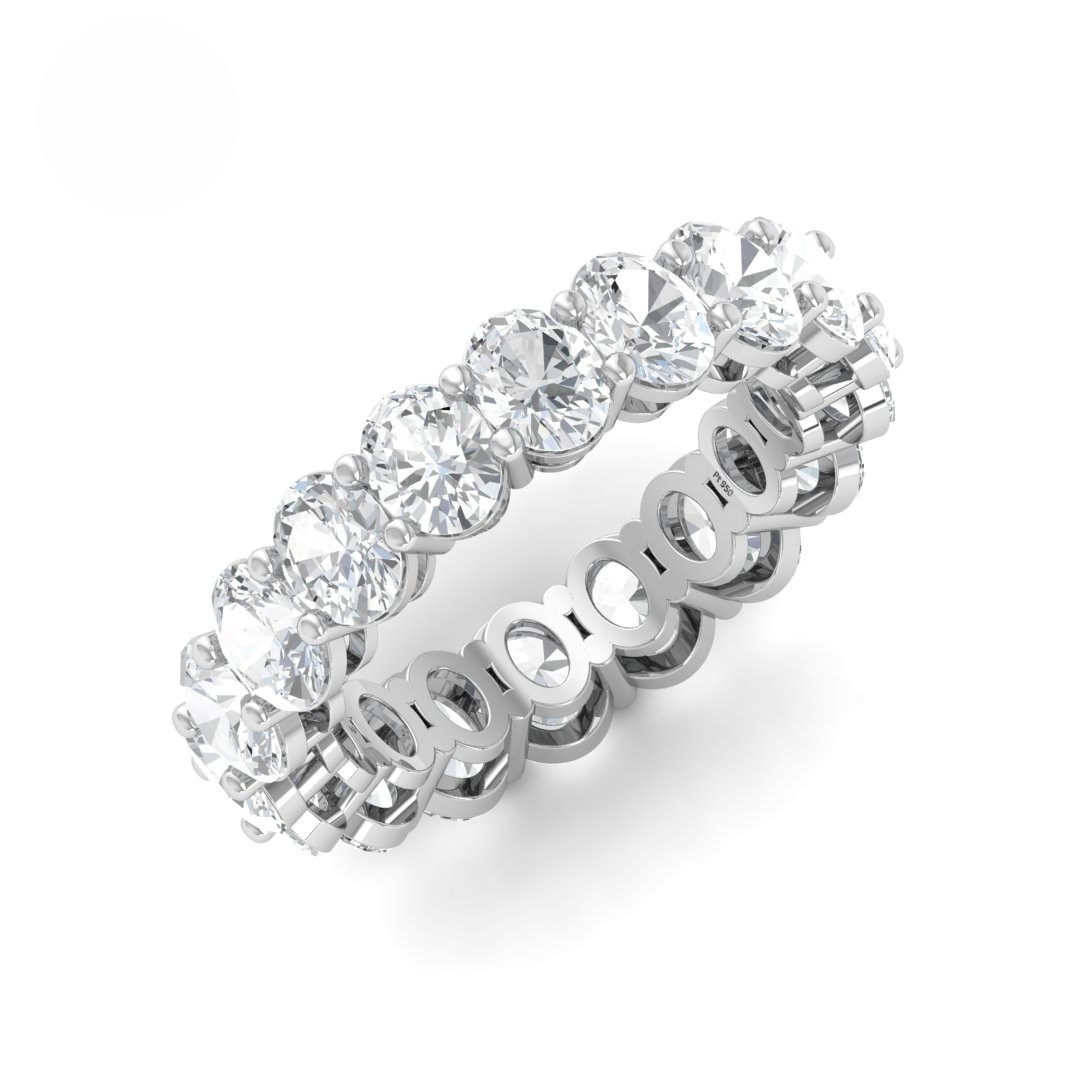 Victoria Oval cut wedding band 5.00 Ct
