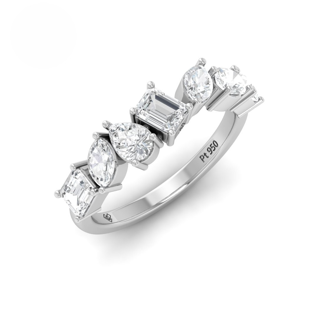 Emma 7 stone Diamond Wedding Band