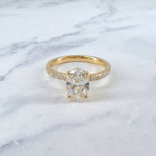 Abigail Oval With Diamond Band Engagement Ring