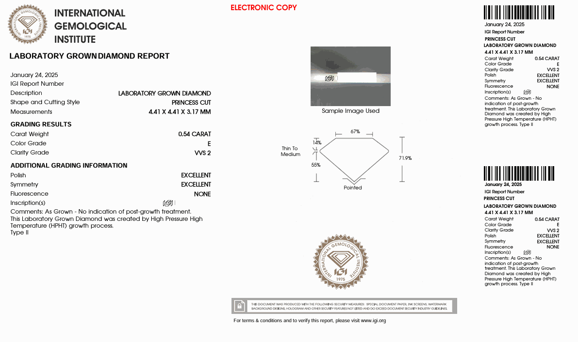 Lab Diamond IGI Certified