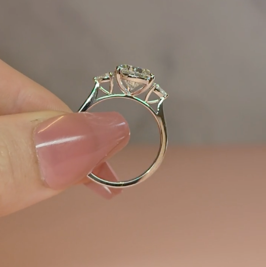 Sofia Pear Cut Diamond Engagement Ring With A Pear Cut Side Diamonds