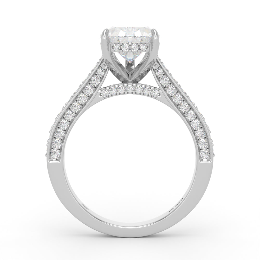Katherine Pear cut engagement ring 3D Diamond Band