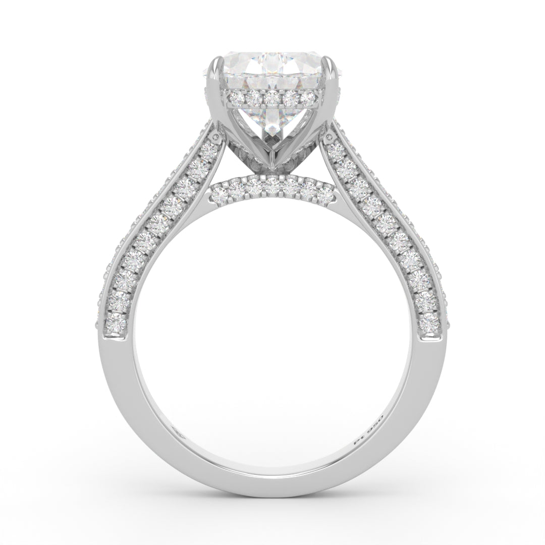 Katherine Pear cut engagement ring 3D Diamond Band