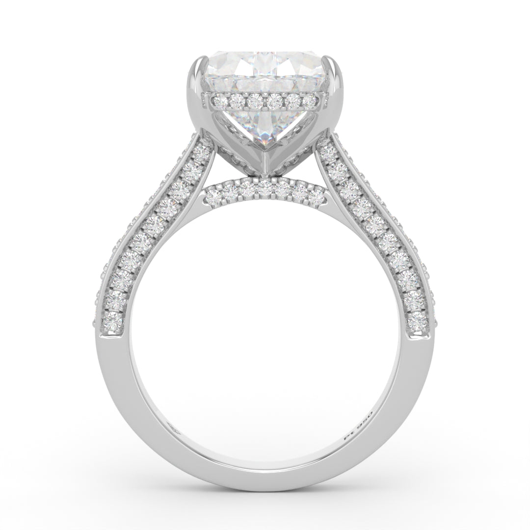 Katherine Pear cut engagement ring 3D Diamond Band