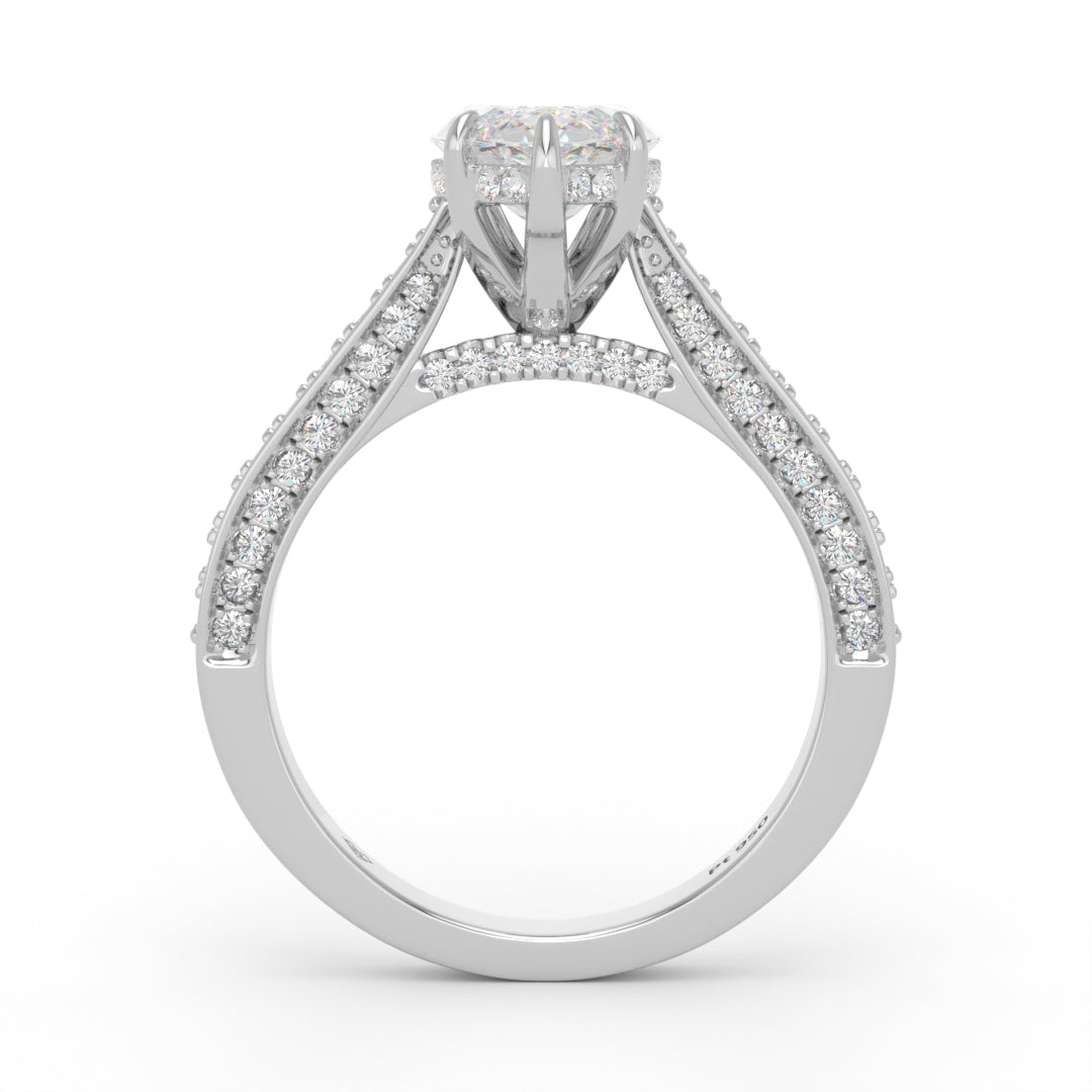 Katherine Marquise cut engagement ring 3D Diamond Band