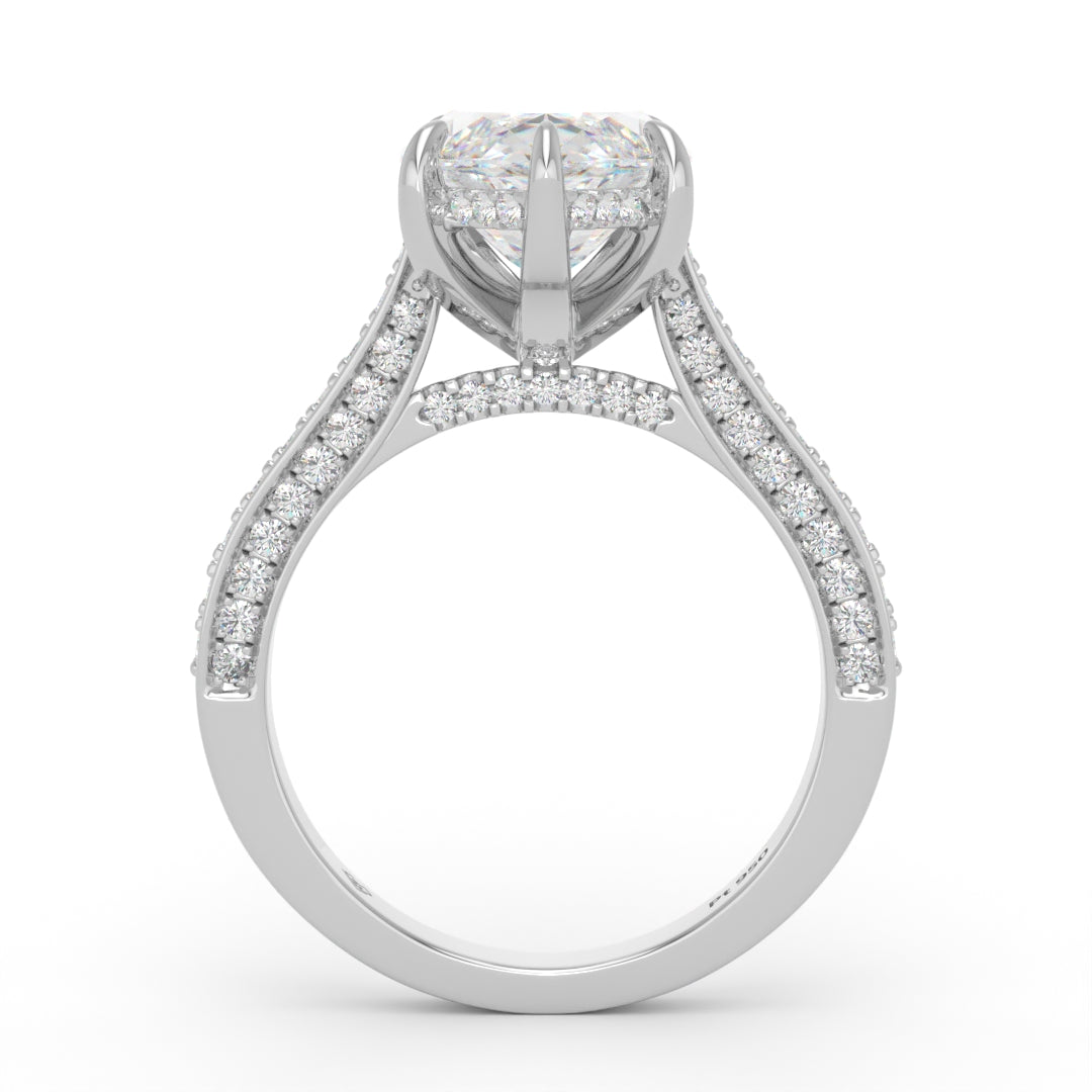 Katherine Marquise cut engagement ring 3D Diamond Band