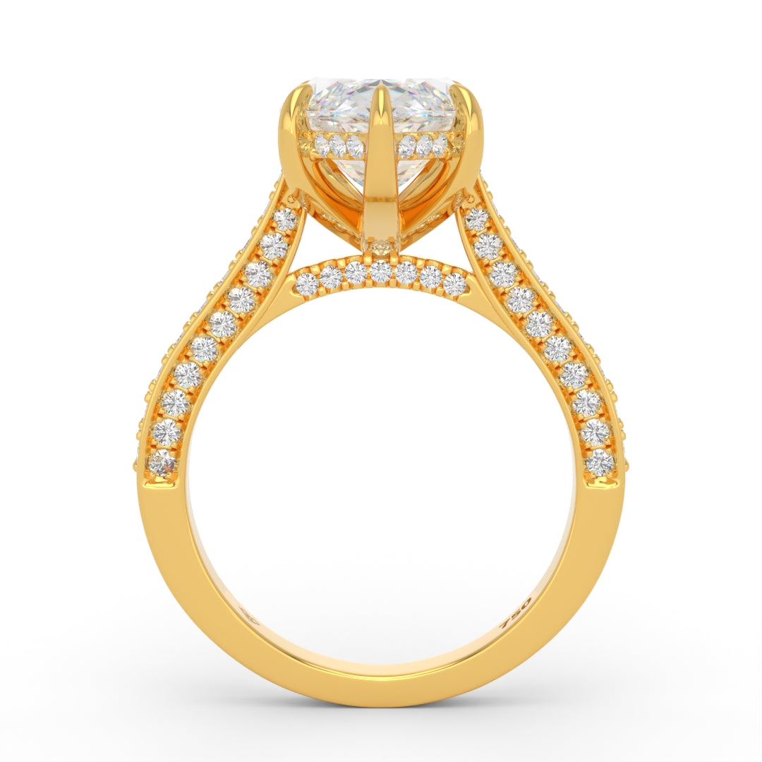 Katherine Marquise cut engagement ring 3D Diamond Band