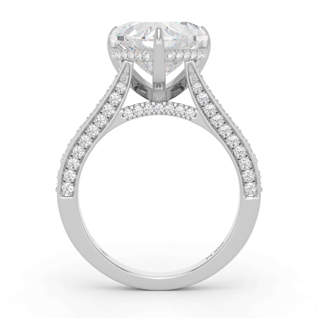 Katherine Heart cut engagement ring 3D Diamond Band