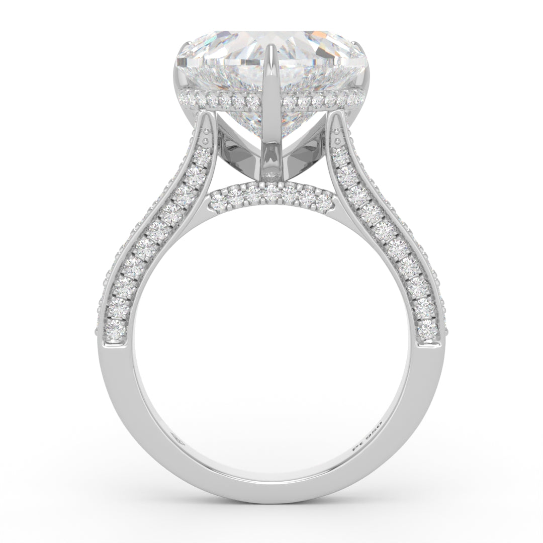 Katherine Heart cut engagement ring 3D Diamond Band