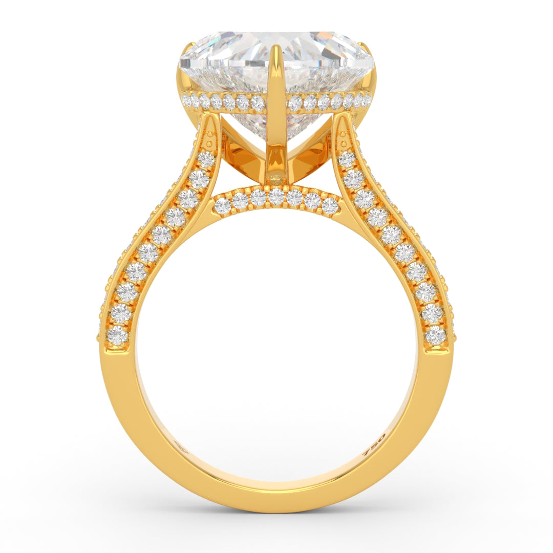 Katherine Heart cut engagement ring 3D Diamond Band