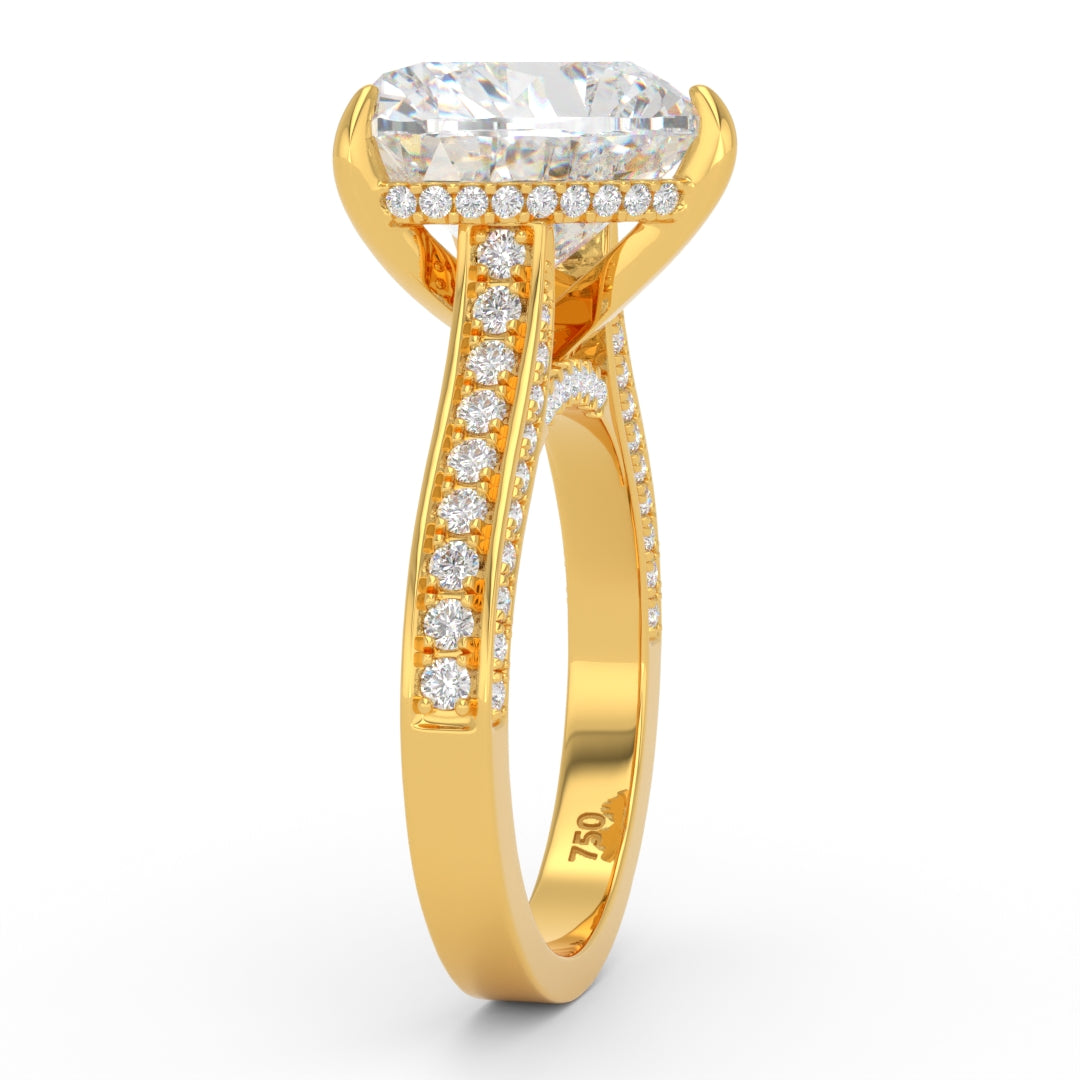 Katherine Heart cut engagement ring 3D Diamond Band