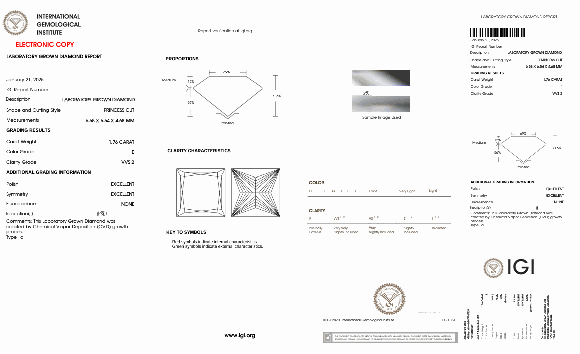 Lab Diamond IGI Certified