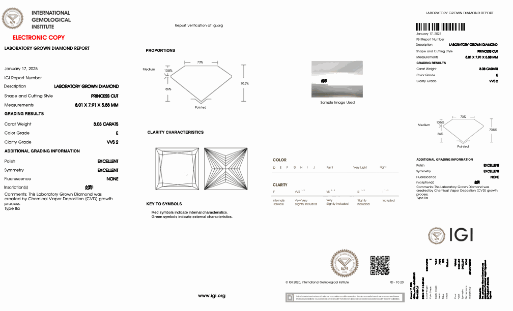 Lab Diamond IGI Certified