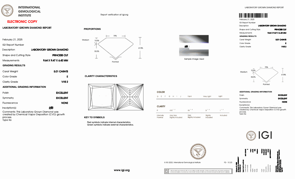 Lab Diamond IGI Certified