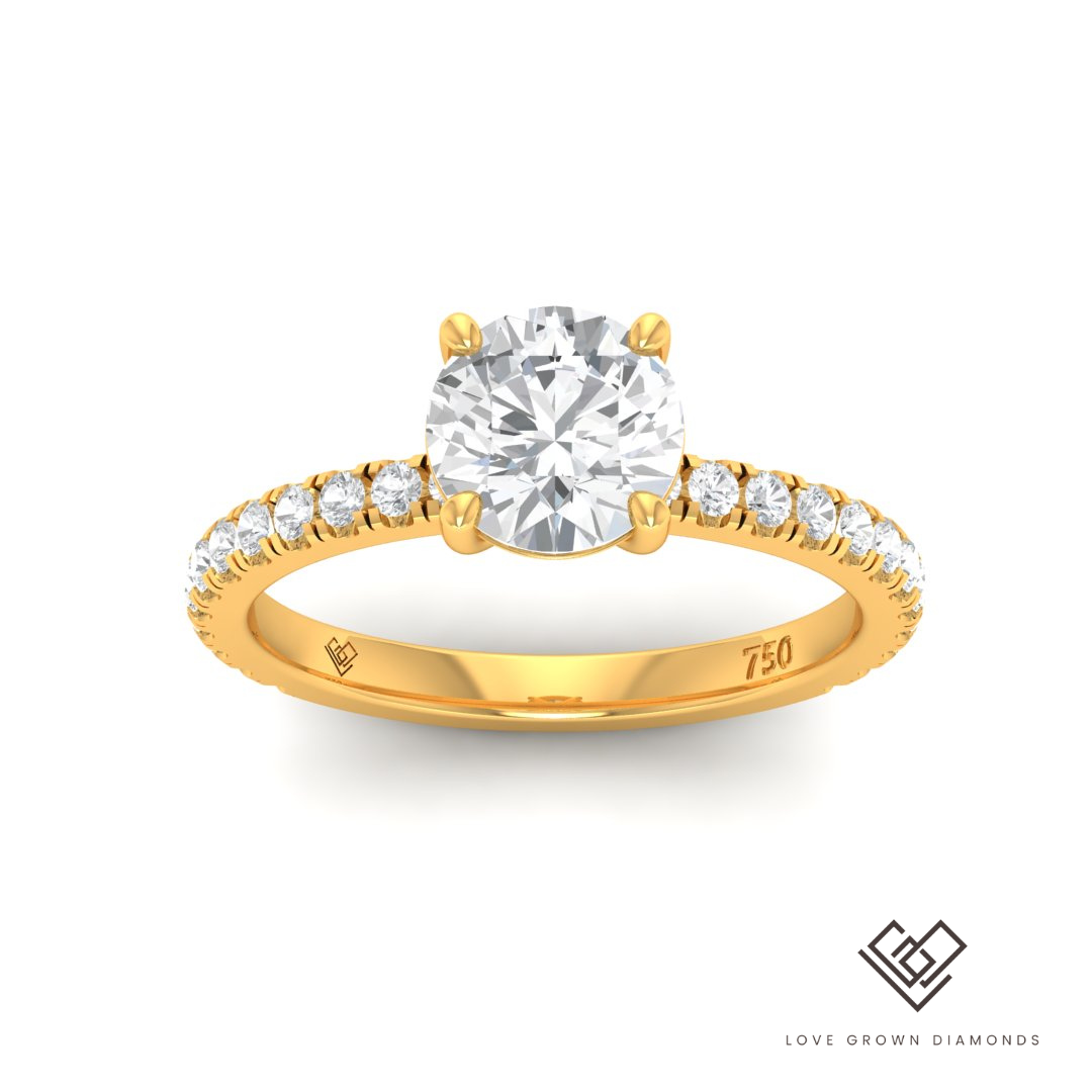 Abigail Round Diamond Band Engagement Ring