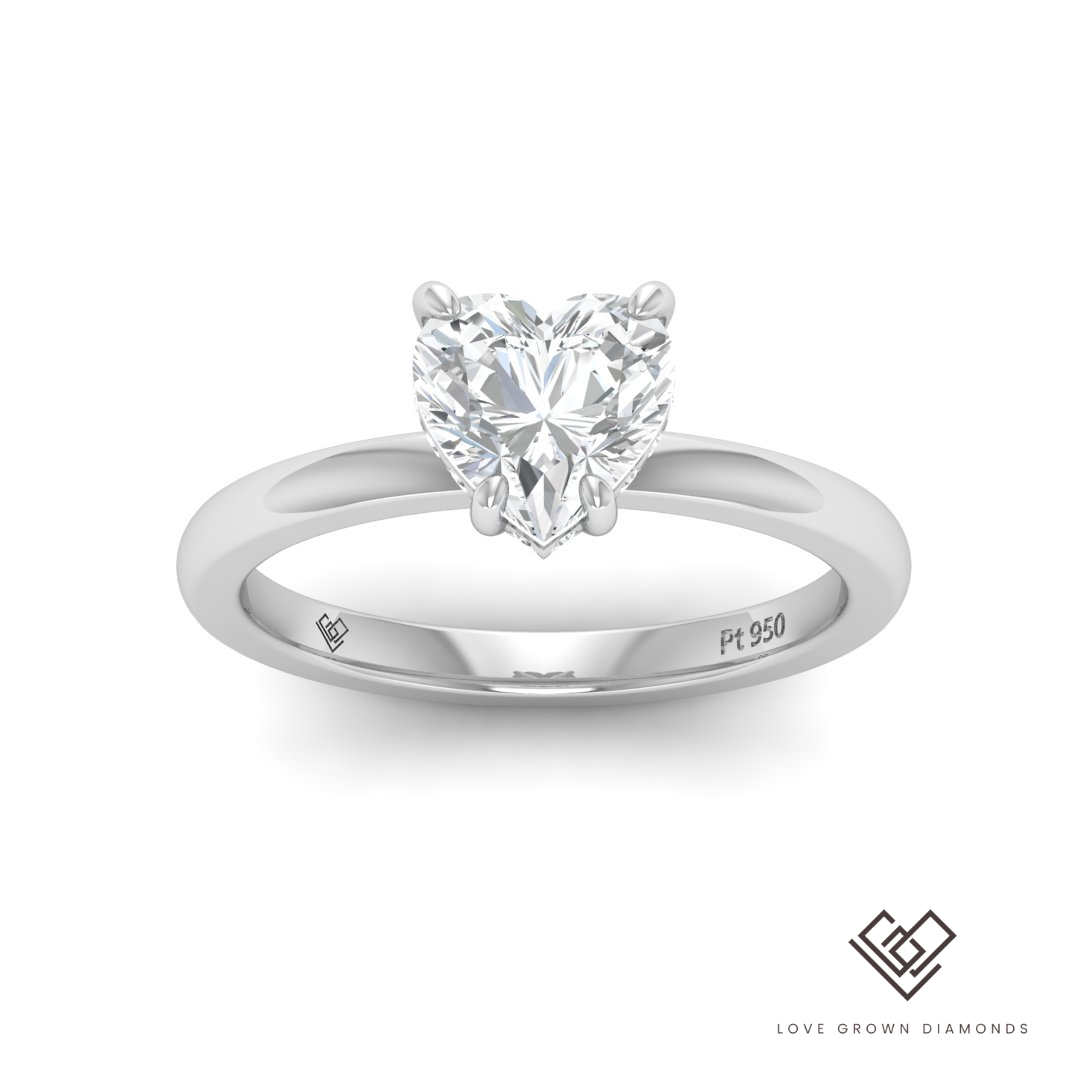 Léa Heart Diamond Hidden Halo Engagement Ring