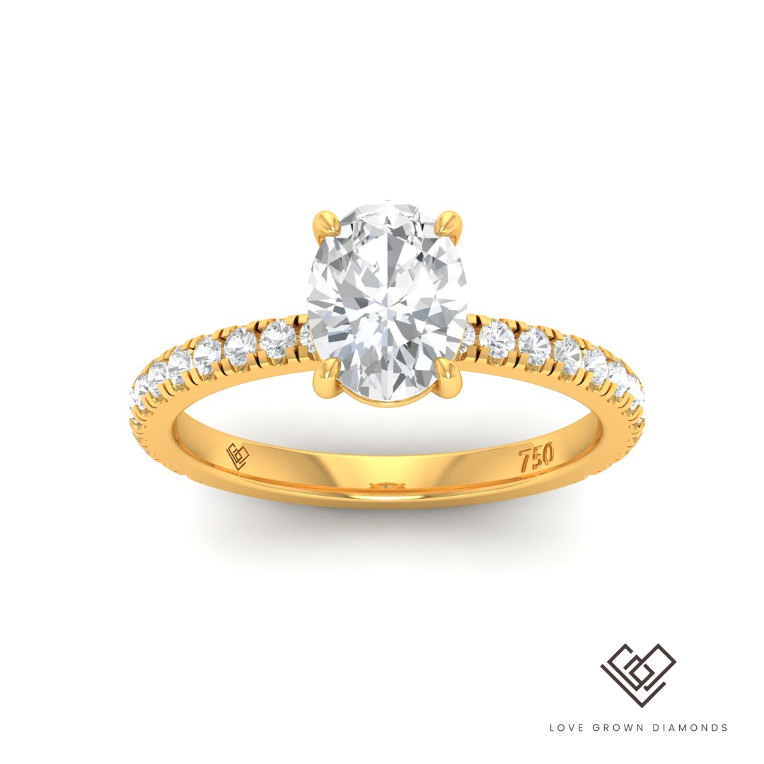 Abigail Oval Diamond Band Engagement Ring