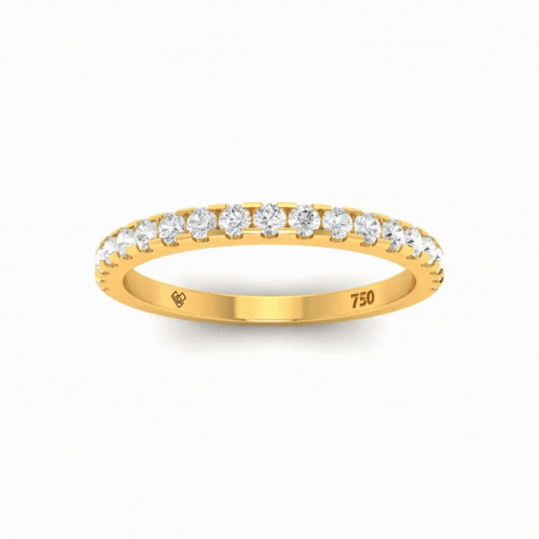Ophelia Round Brilliant Cut Diamond Wedding Band