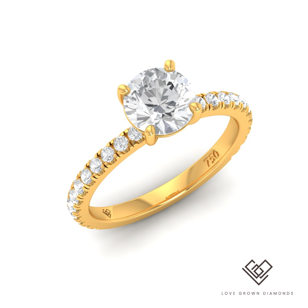 Abigail Round Diamond Band Engagement Ring