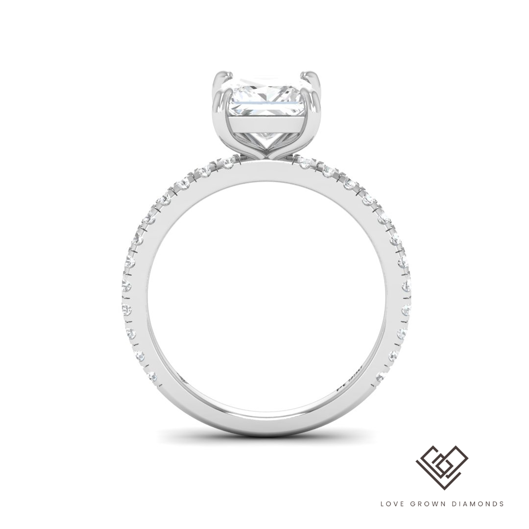 Abigail Princess Diamond Band Engagement Ring