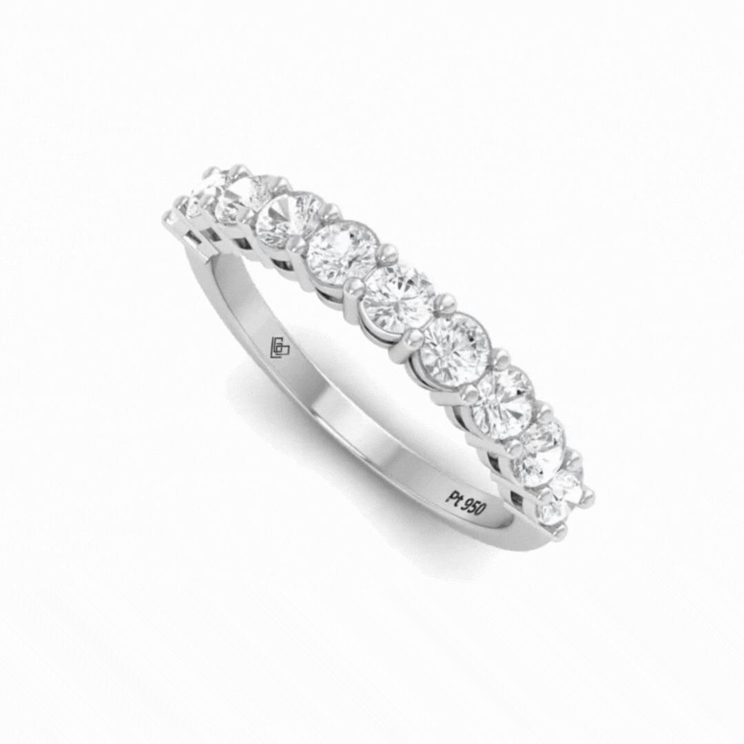 Valentina Round Brilliant Cut Diamond Wedding Band