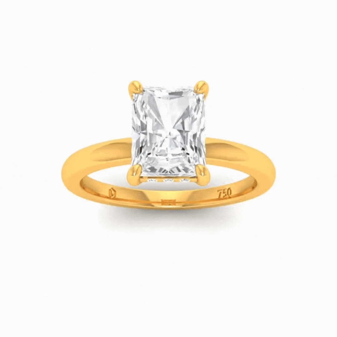 Léa Radiant Diamond Hidden Halo Engagement Ring