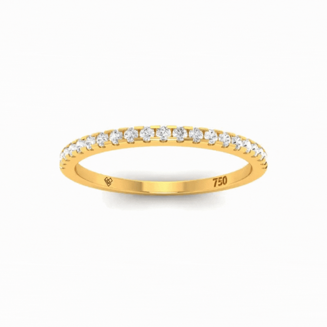 Amelia Round Brilliant Cut Diamond Wedding Band