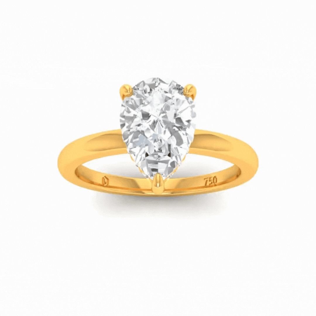 Léa Pear Diamond Hidden Halo Engagement Ring
