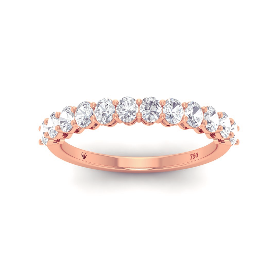 Stella Oval cut wedding band 1.00 Ct