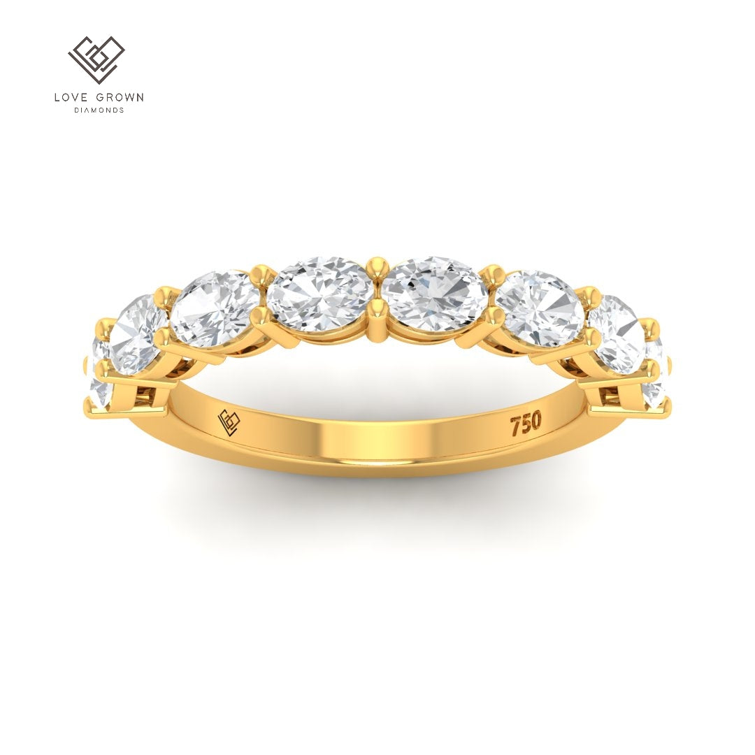 Josephine Oval Cut Diamond Wedding Band