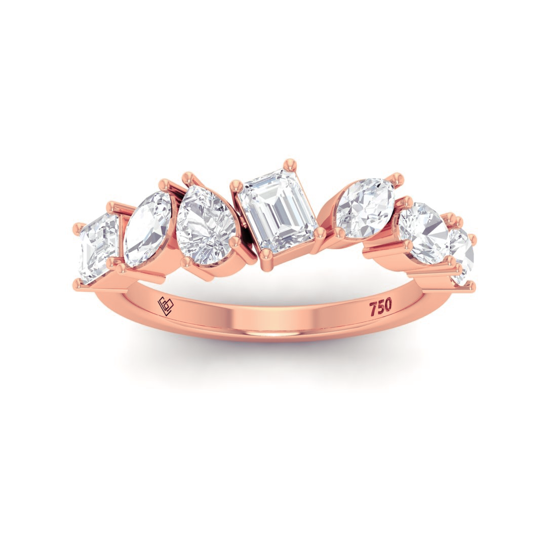 Emma 7 stone Diamond Wedding Band