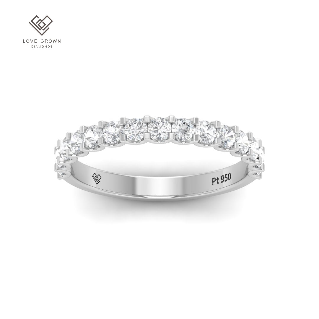 Yvette Round Cut Diamond Wedding Band