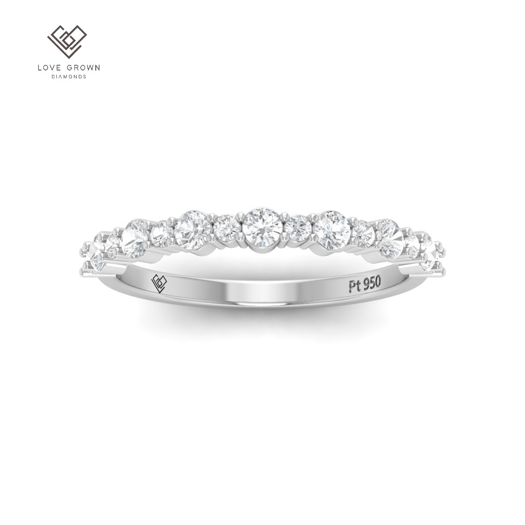 Ingrid Round Cut Diamond Wedding Band