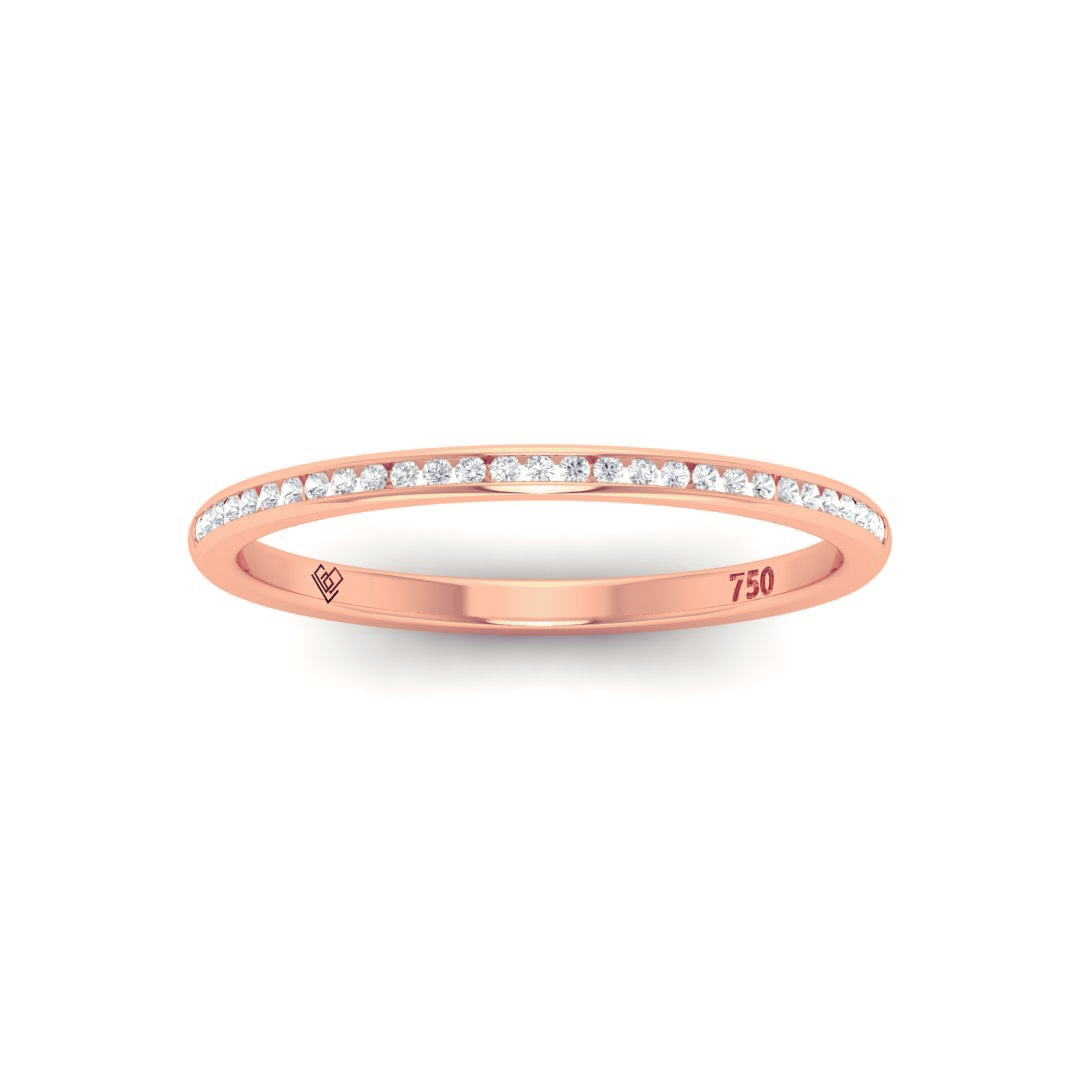 Thea Round Cut Diamond Wedding Band
