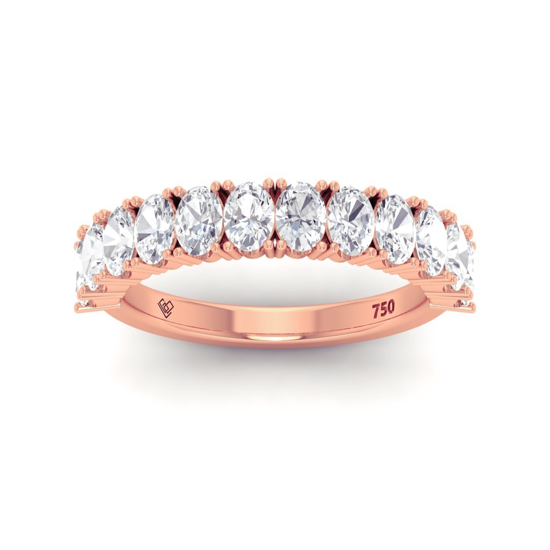 Theodora Oval Cut Diamond Band