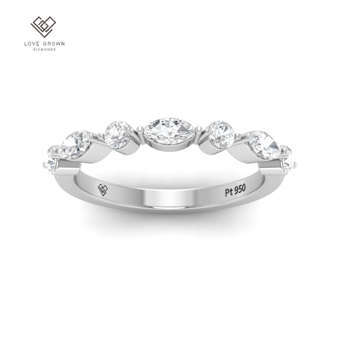 Heather 2 stone Diamond wedding Band