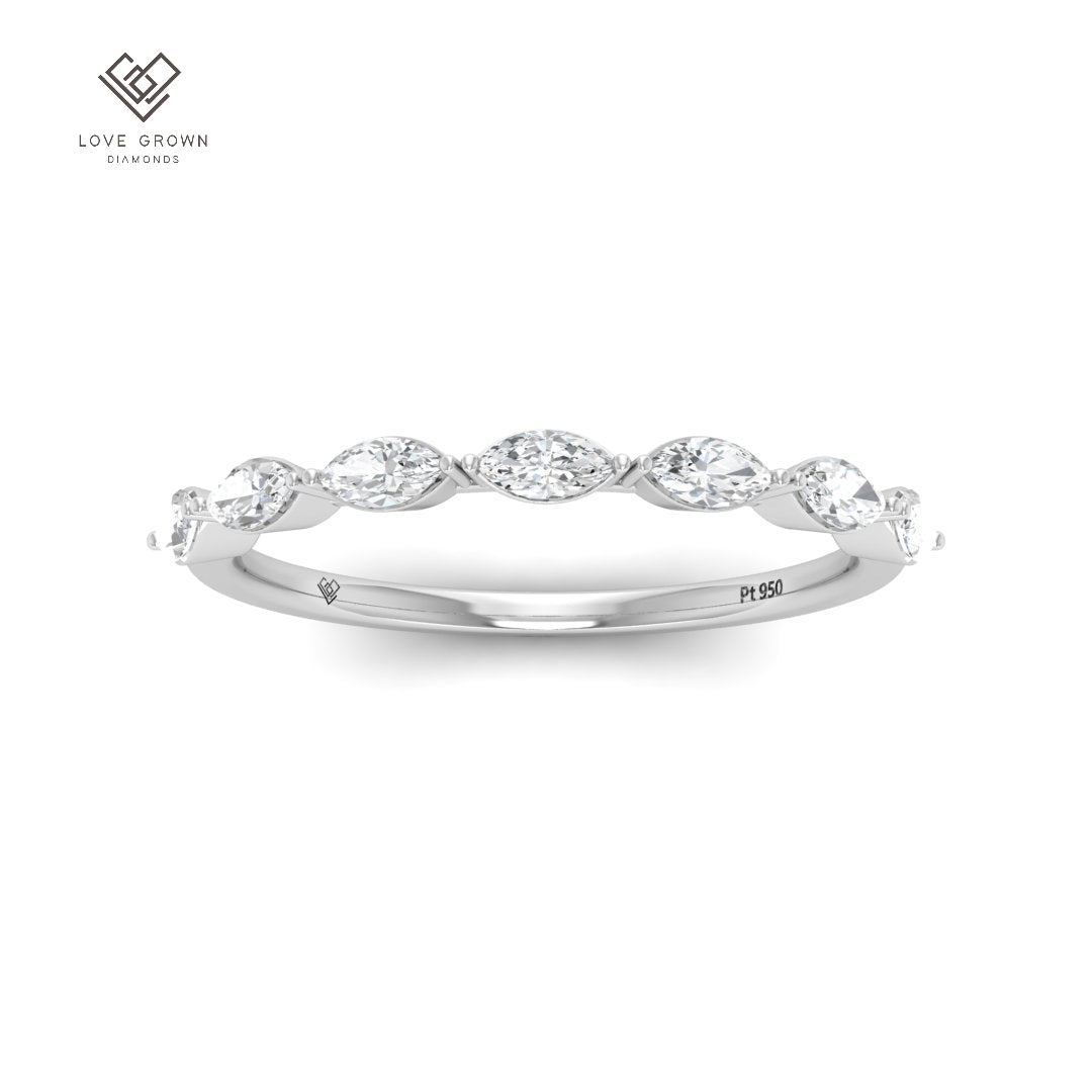 Alice Marquise Cut Diamond Wedding Band